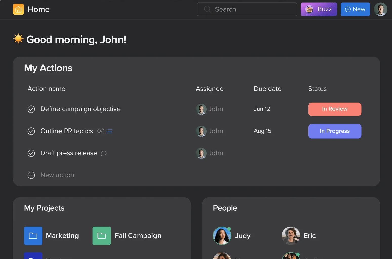 Hive プロジェクト管理画面